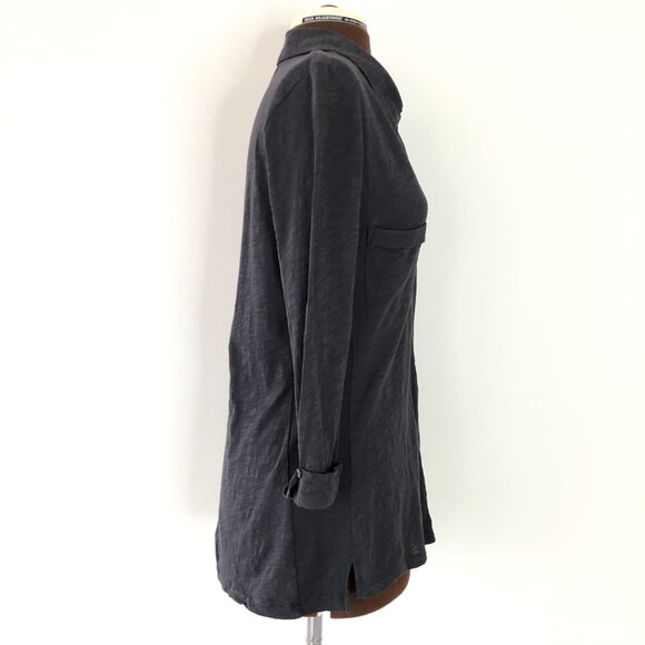 Grey Button Front Top - Picture 6 of 6